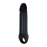 Adam And Eve Adams Fantasy Penis Extension Sleeve With Ball Strap Black Penis Sleeves and Extenders